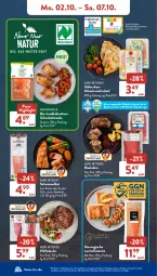 Gazetka promocyjna AldiSud - NÄCHSTE WOCHE - Gazetka - ważna od 07.10 do 07.10.2023 - strona 6 - produkty: alle artikel ohne dekoration, bio, braten, dekoration, eis, filet, filets, fleisch, gewürz, grill, hähnchenschenkel, henkel, hüftsteak, hüftsteaks, lachs, lachsfilet, lachsfilets, minutenschnitzel, natur, reis, rind, rouladen, rwe, schenkel, schnitzel, schwein, schweine, schweinefilet, steak, steaks, Ti, wein, weine, ZTE