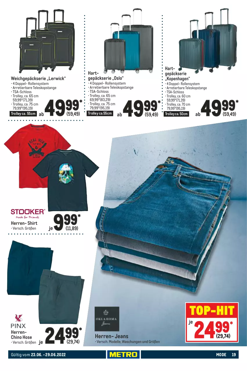 Aktueller Prospekt Metro - NonFood - von 01.06 bis 24.07.2022 - strona 19 - produkty: dell, elle, hose, jeans, Mode, shirt, Teleskop, Ti, top-hit, trolley, WICK