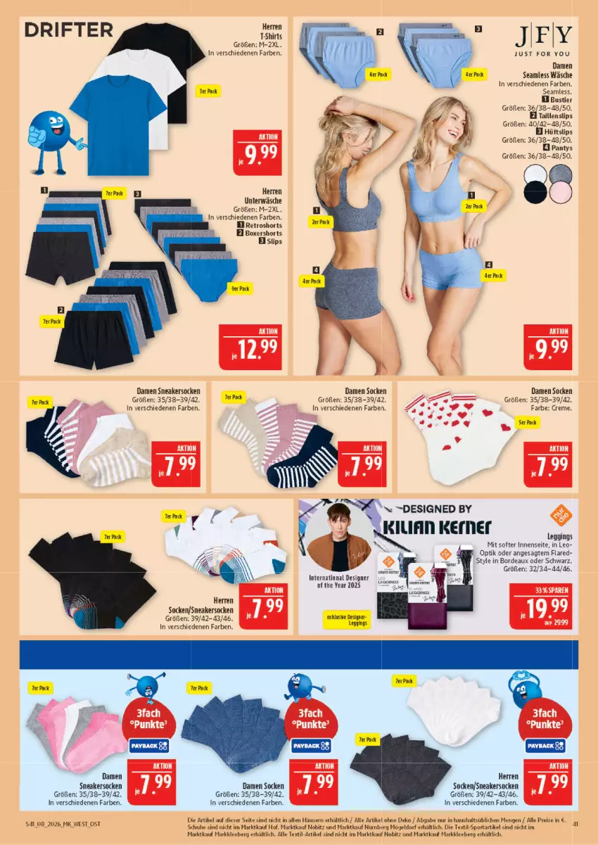 Aktueller Prospekt Marktkauf - Prospekt - von 15.02 bis 21.02.2026 - strona 41 - produkty: creme, eis, gin, leggings, panty, reis, retroshorts, schuhe, shorts, slip, slips, sneaker, sneakersocken, socken, Sport, Stier, Taillenslip, Ti, Unterwäsche, Yo