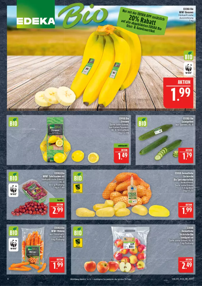 Aktueller Prospekt Marktkauf - Prospekt - von 15.02 bis 21.02.2026 - strona 8 - produkty: banane, bananen, bio, deka, edeka bio, eis, reis, ZTE