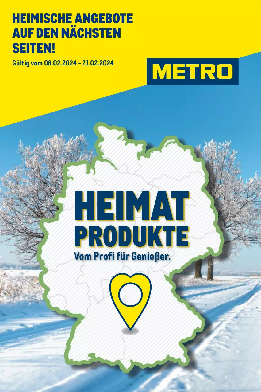 Aktueller Prospekt Metro - Regionaler Adresseinleger - von 08.02 bis 21.02.2024 - strona 1 - produkty: angebot, angebote, heimat produkt, Ti