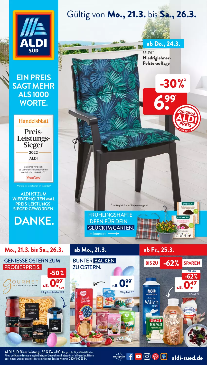 Aktueller Prospekt AldiSud - ALDI Aktuell - von 21.03 bis 26.03.2022 - strona 1 - produkty: aldi, angebot, auto, bier, eis, ente, Garten, reis, resa, Ti