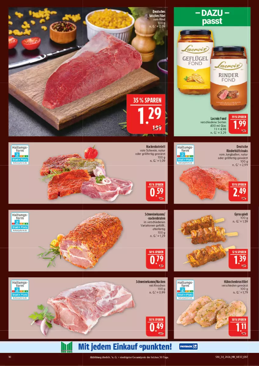 Aktueller Prospekt Marktkauf - Prospekt - von 16.08 bis 22.08.2026 - strona 10 - produkty: brustfilet, eis, filet, Geflügel, gewürz, grill, hähnchenbrust, hähnchenbrustfilet, hüftsteak, hüftsteaks, jungbullen, kotelett, natur, Ofen, reis, Ria, rind, rinder, schwein, schweine, steak, steaks, Ti, wein, weine, ZTE