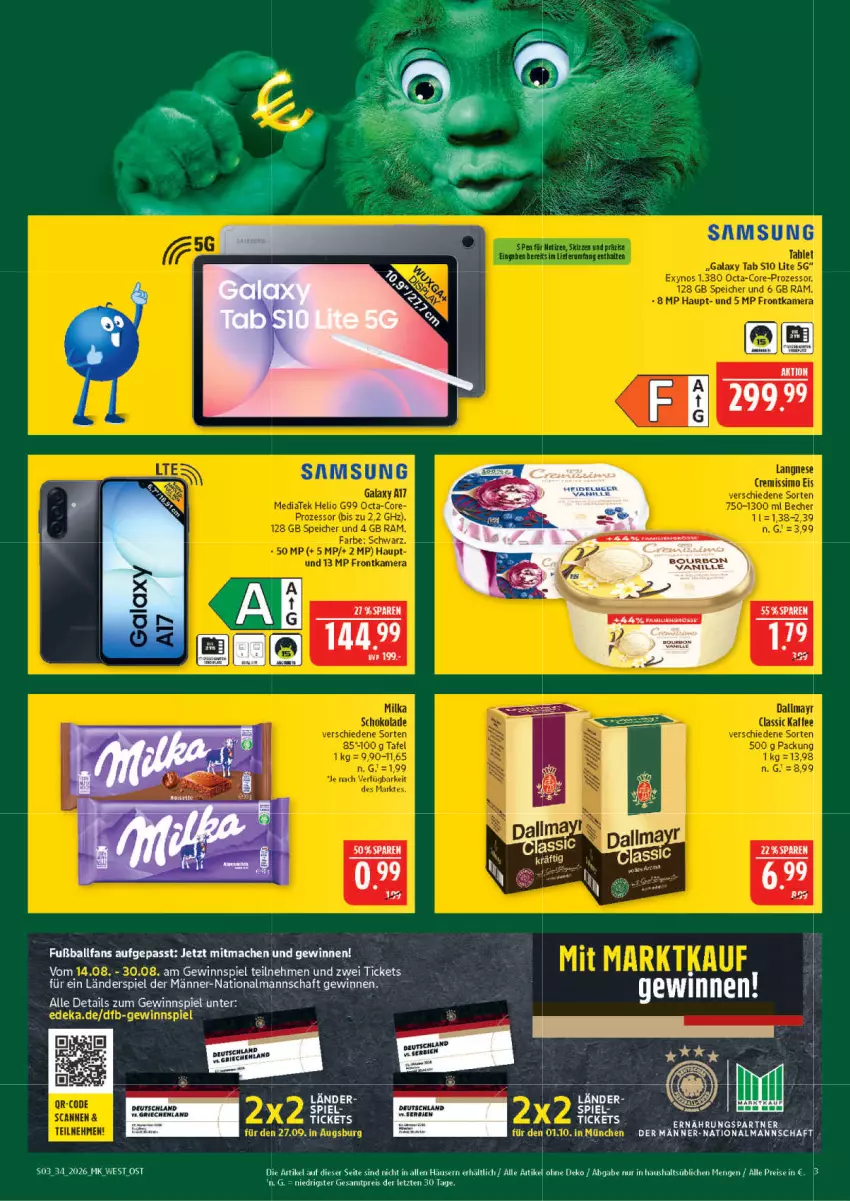Aktueller Prospekt Marktkauf - Prospekt - von 16.08 bis 22.08.2026 - strona 3 - produkty: ball, eis, elle, Fußball, gewinnspiel, mac, reis, Samsung, Ti, vanille