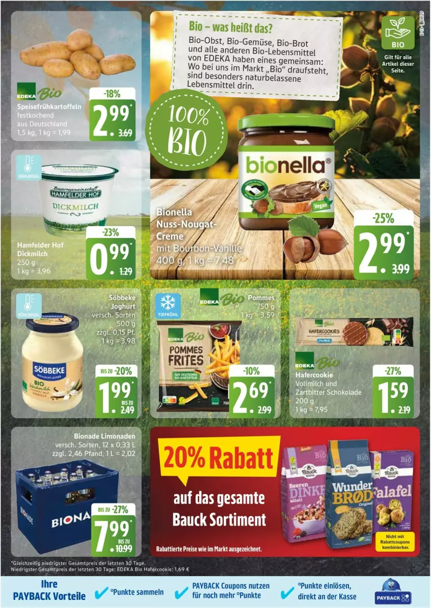 Aktueller Prospekt Edeka - Prospekte - von 14.07 bis 19.07.2025 - strona 13 - produkty: bio, Bio-Gemüse, Bio-Obst, brot, cookie, coupon, coupons, deka, edeka bio, eis, hafer, lebensmittel, natur, obst, payback, pommes, reis, Ti, ZTE