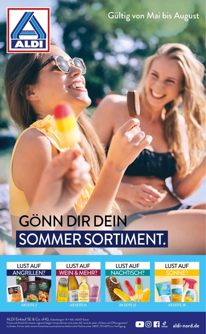 Aktueller Prospekt Aldi Nord - Sommer-Sortiment - von 01.06 bis 31.08.2021 - strona 1