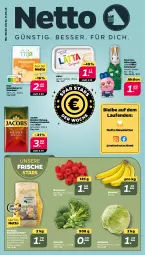 Gazetka promocyjna Netto - Woche 10 - Gazetka - ważna od 11.03 do 11.03.2023 - strona 1 - produkty: after eight, banane, bananen, beere, beeren, broccoli, eis, himbeer, himbeere, himbeeren, jacobs, Jacobs Meisterröstung, kartoffel, kartoffeln, kitkat, lätta, Laufen, Maasdam, maasdamer, mehl, Meister, meisterröstung, sac, smarties, speisekartoffeln, Ti, Weißkohl