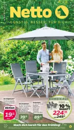Gazetka promocyjna Netto - Woche 10 - Gazetka - ważna od 11.03 do 11.03.2023 - strona 15 - produkty: auer, Garten, gartentisch, glasplatte, hocker, latte, mac, Ria, rückenlehne, Ti, tisch, ZTE