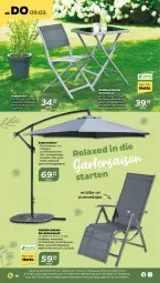 Gazetka promocyjna Netto - Woche 10 - Gazetka - ważna od 11.03 do 11.03.2023 - strona 16 - produkty: ampelschirm, auer, blume, blumen, Garten, gartentisch, glasplatte, klappstuhl, latte, messer, pflanze, pflanzen, rel, relaxsessel, Ria, Rippen, schirmständer, sessel, stuhl, Ti, tisch, topf, ZTE