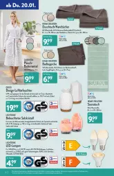 Gazetka promocyjna Aldi Nord - Aldi-Vorschau - Gazetka - ważna od 22.01 do 22.01.2022 - strona 16 - produkty: aldi, Bad, Bademantel, badteppich, bambus, Bau, baumwolle, dell, duschtuch, elle, ente, gin, handtücher, Lampe, Leuchte, leuchtmittel, lightzone, Luftbefeuchter, Mantel, Mode, Nachtlicht, Plüsch, Queentex, quigg, reine baumwolle, Ria, salz, Saunatuch, Schal, Schale, Spezi, teppich, teppiche, Ti, timer, tuc, tücher, wolle, ZTE