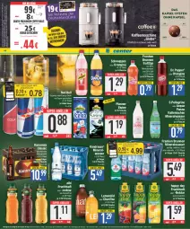 Gazetka promocyjna E Center - Angebote der Woche - Gazetka - ważna od 22.07 do 22.07.2023 - strona 16 - produkty: alkohol, Alwa, auer, ball, bio, brunnen, coupon, deka, drink, eis, eistee, elle, energy drink, ente, flasche, franken brunnen, frucht, fruchtsaft, getränk, gin, gutschein, Happy Day, kaffee, kaffeemaschine, karamalz, lungo, malz, mineralwasser, natur, Nektar, nuss, orangina, pet-flasche, pfanne, Pfanner, rama, red bull, reis, rel, saft, schweppes, super-knüller, tee, Ti, wasser, ZTE