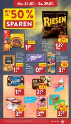 Gazetka promocyjna Aldi Nord - Von Montag - Gazetka - ważna od 29.07 do 29.07.2023 - strona 7 - produkty: aus der tiefkühlung, Becher, beere, beeren, beutel, creme, eis, eiscreme, Eisriegel, erdbeere, erdbeeren, frucht, gin, häagen-dazs, haselnuss, kakao, karamell, keks, kuchen, langnese, leine, magnum, milka, Nougatcreme, nuss, reis, riegel, Schal, Schale, schoko, schokolade, stieleis, storck, Ti, toffifee, torte, vanille, viennetta, ZTE, zucker