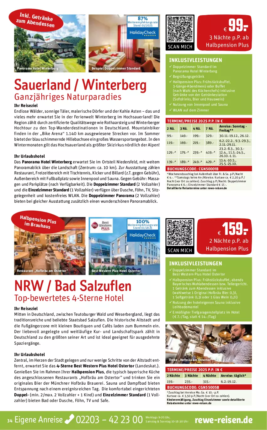 Aktueller Prospekt Rewe Reisen - Reiseprospekt - von 31.01 bis 28.02.2025 - strona 34 - produkty: angebot, auer, axe, Bad, Bademantel, ball, Berger, bier, Brei, buch, burger, drink, drinks, dusche, eis, elle, erde, Fußball, getränk, getränke, gin, inklusivleistungen, innenpool, Kinder, küche, Küchen, kurtaxe, leine, mab, Mantel, Mountainbike, natur, pool, rama, reis, rum, salz, Sport, teller, Ti, tisch, uhr, wasser, Wassersport, wein, Weste