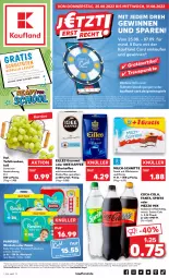 Gazetka promocyjna Kaufland - Gazetka - ważna od 31.08 do 31.08.2022 - strona 1 - produkty: angebot, angebote, coca-cola, cola, coupon, coupons, creme, die kaufland, eilles gourmet, eis, erde, fanta, filterkaffee, gewinnspiel, honig, kaffee, LG, Mezzo Mix, milch, milch-schnitte, obst, pampers, Pants, röstkaffee, rwe, snack, Spiele, sprite, tafeltrauben, Ti, tisch, trauben, Tüte, windeln, windeln oder pants, ZTE