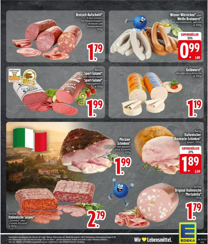 Aktueller Prospekt Edeka - Prospekte - von 22.09 bis 27.09.2025 - strona 17 - produkty: dell, eis, fleisch, gin, Kalbfleisch, mit kalbfleisch, mortadella, petersilie, rosmarin, schinken, senf, tee, Ti, ZTE