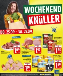 Gazetka promocyjna Edeka - Prospekte - Gazetka - ważna od 27.09 do 27.09.2025 - strona 27 - produkty: agrarfrost, aufschnitt, beutel, coppenrath, eis, fleisch, Goldstücke, gulasch, jungbullen, Kaiser, lachs, pute, schwein, Ti, wein