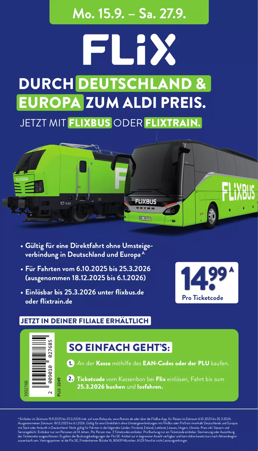 Aktueller Prospekt Aldi Nord - Von Montag - von 15.09 bis 20.09.2025 - strona 40 - produkty: aldi, buch, eimer, eis, gin, LG, reis, ring, Ti, ZTE