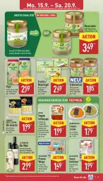 Gazetka promocyjna Aldi Nord - Von Montag - Gazetka - ważna od 20.09 do 20.09.2025 - strona 13 - produkty: angebot, angebote, aufstrich, bio, Bio-Wein, braten, brot, brotaufstrich, brötchen, creme, eier, eis, erbsen, erdnuss, erdnüsse, flasche, frucht, gnocchi, grill, Kinder, linsen, nuss, nussriegel, reis, riegel, ring, rotwein, schnitten, steak, steaks, Ti, tiefpreis, toast, wein, Weißwein, wrap, wraps, ZTE