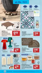 Gazetka promocyjna Aldi Nord - Von Montag - Gazetka - ważna od 20.09 do 20.09.2025 - strona 18 - produkty: auer, batterie, batterien, Bau, baumwolle, beere, bett, bio, brombeere, decke, Deckel, dell, Draht, Duftkerze, eis, elle, Finish, Fußmatte, Holz, kerze, kokos, kokosnuss, Lampe, laterne, Mode, nuss, pflanze, pflanzen, reine baumwolle, Ria, Roller, rwe, Ti, tisch, tischdecke, Tischlampe, vanille, wasser, wolle, ZTE