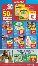 Gazetka promocyjna Aldi Nord - Von Montag - Gazetka - ważna od 20.09 do 20.09.2025 - strona 29 - produkty: aufstrich, Becher, brot, brotaufstrich, butter, buttermilch, creme, eis, flasche, gin, Grießpudding, grill, joghur, joghurt, joghurt mit der ecke, Käse, landliebe, leerdammer, milch, Müller, pfanne, pfannen, pudding, reis, sahne, salat, Ti, tiefpreis, trolli, und pfanne, ZTE
