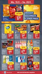 Gazetka promocyjna Aldi Nord - Von Montag - Gazetka - ważna od 20.09 do 20.09.2025 - strona 8 - produkty: aldi, alkohol, angebot, angebote, aperitif, beutel, Cashew, cocktail, cracker, dip, drink, eier, eis, elle, flasche, geback, gin, Kinder, krombache, krombacher, krombacher pils, leine, lillet, mac, natur, Ofen, pepsi, pils, radler, red bull, reis, ring, snack, snacks, Sun Snacks, teller, Ti, tortilla, tortillas, tuc, zucker