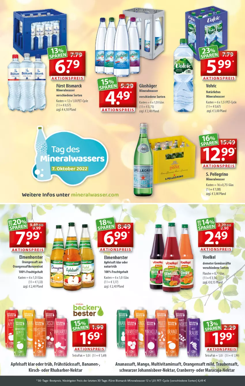 Aktueller Prospekt Getraenkeland - von 04.10 bis 15.10.2022 - strona 5 - produkty: aktionspreis, Alwa, ananas, apfel, apfelsaft, banane, bananen, bestpreis, bismarck, cranberry, eis, elle, flasche, frucht, kirsch, mango, maracuja, mineralwasser, Multivitaminsaft, natur, Nektar, orange, orangen, orangensaft, reis, rhabarber, saft, säfte, Schwarzer Johannisbeer-Nektar, Ti, trauben, Traubensaft, vita, volvic, wasser, ZTE