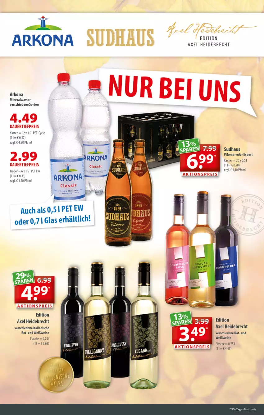 Aktueller Prospekt Getraenkeland - von 04.10 bis 15.10.2022 - strona 7 - produkty: aktionspreis, Alwa, auer, axe, dauertiefpreis, eis, flasche, mineralwasser, pils, pilsener, reis, Ti, tiefpreis, wasser, wein, weine, Weißwein