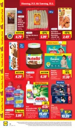 Gazetka promocyjna Lidl - Aktionsprospekt - Gazetka - ważna od 25.05 do 25.05.2024 - strona 14 - produkty: alleinfuttermittel, angebot, ariel, ariel waschmittel, baby-dry, Berger, bratwurst, brustfilet, colgate, coupon, eis, elle, felix, filet, filets, Geflügel, gin, hähnchenbrust, hähnchenbrustfilet, Kinder, LG, mundspülung, nürnberger, nutella, pampers, preisvorteil, reis, rostbratwurst, spülung, teller, Ti, waschmittel, wurst, ZTE