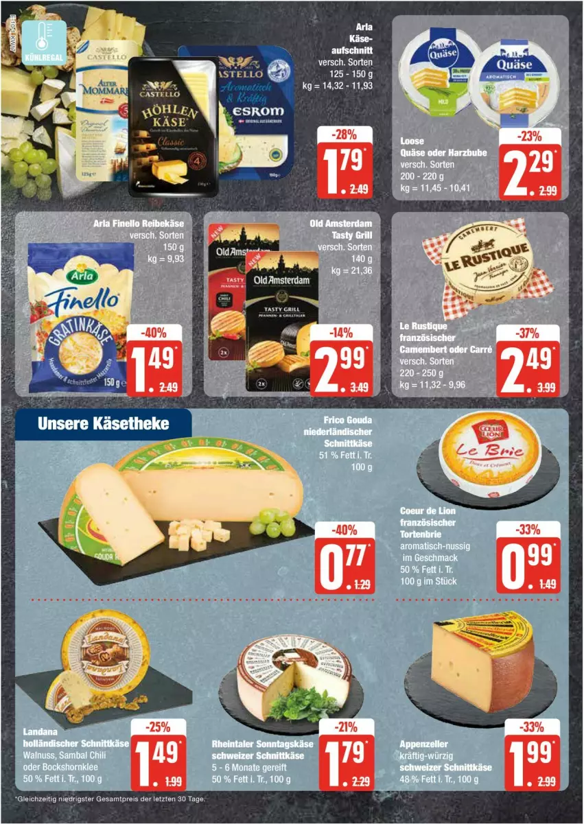 Aktueller Prospekt Edeka - Prospekte - von 22.04 bis 27.04.2024 - strona 10 - produkty: appenzeller, chili, eis, elle, holländischer schnittkäse, Käse, mac, nuss, reis, rel, schnittkäse, schweizer schnittkäse, Ti, tisch, walnuss, ZTE