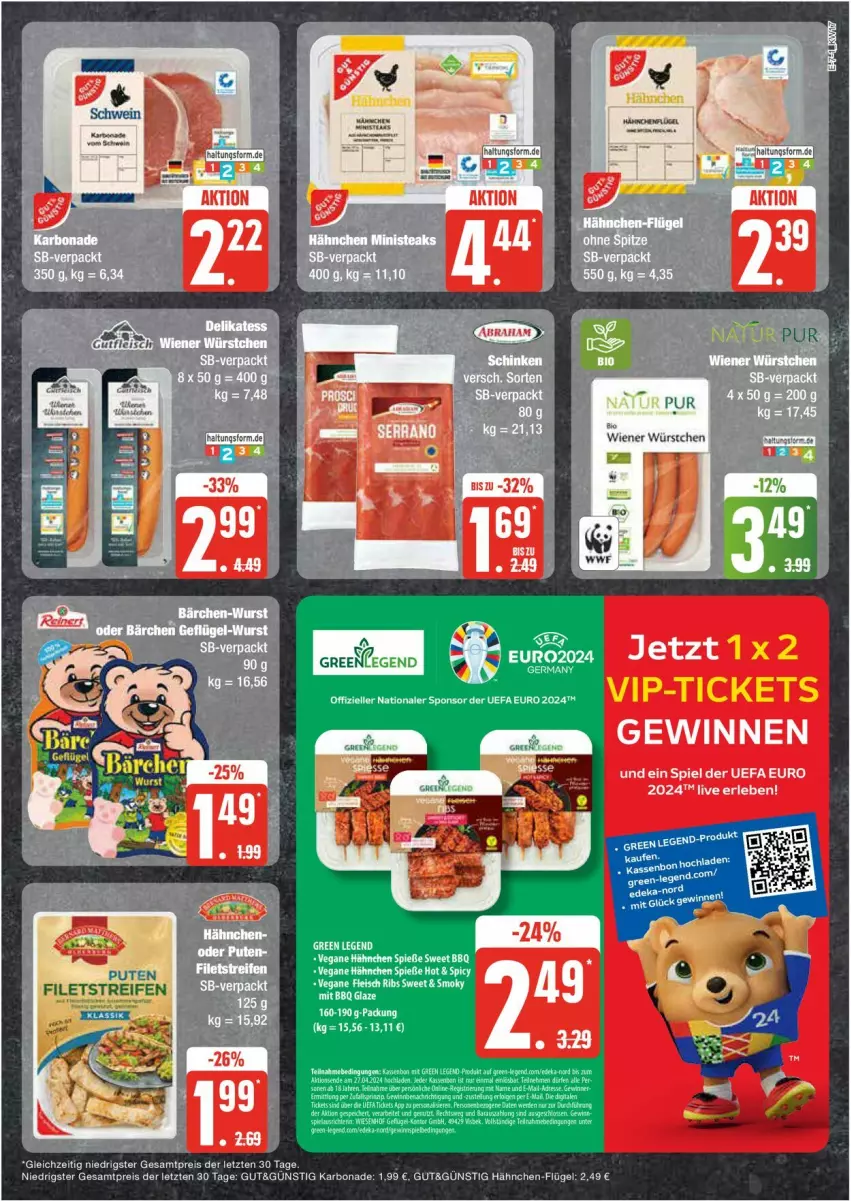 Aktueller Prospekt Edeka - Prospekte - von 22.04 bis 27.04.2024 - strona 7 - produkty: apfel, Bona, eis, ente, filet, filets, pute, reifen, reis, Ti, wiener, wiener würstchen, würstchen, ZTE