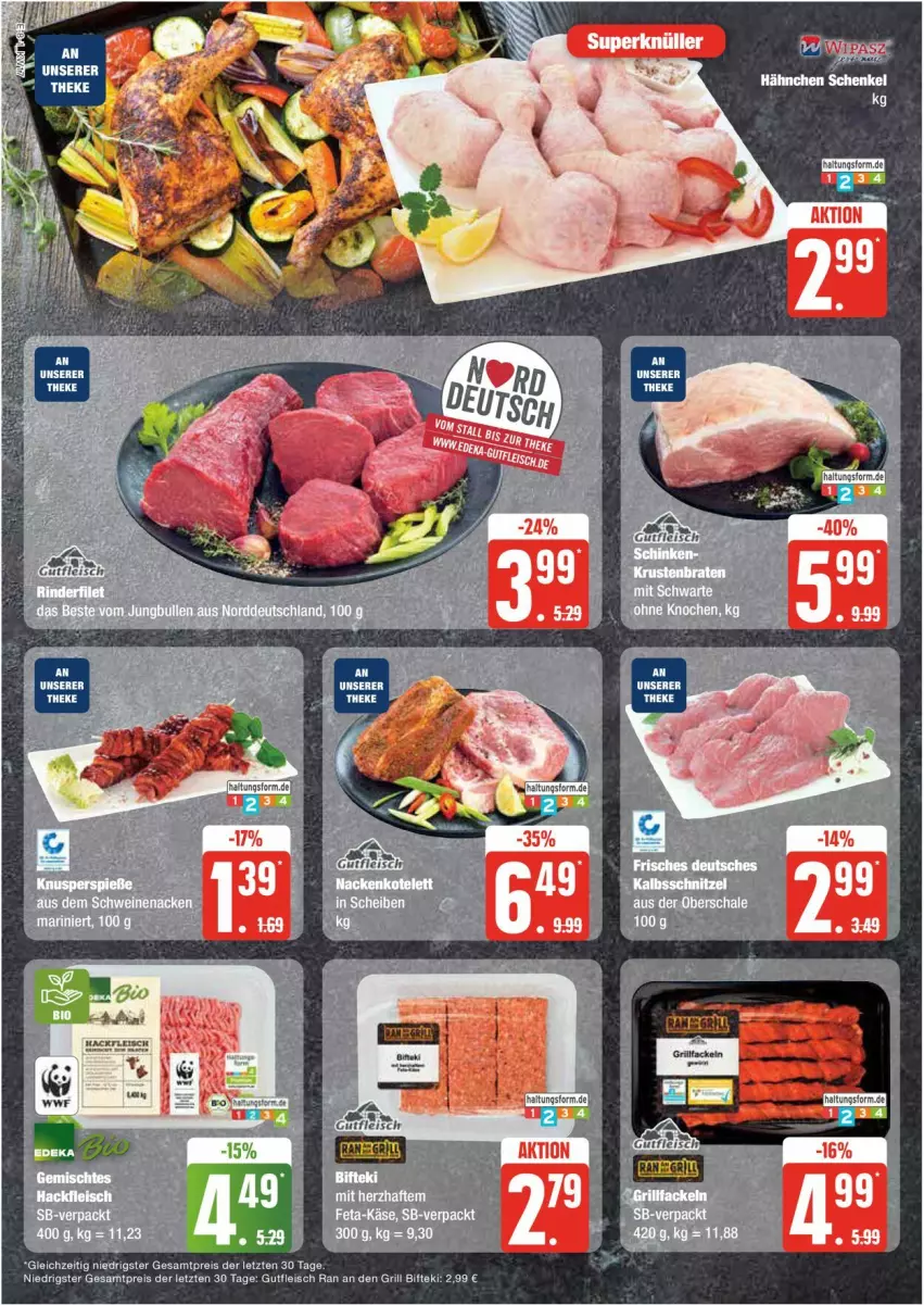 Aktueller Prospekt Edeka - Prospekte - von 22.04 bis 27.04.2024 - strona 8 - produkty: Bifteki, eier, eis, feta, fleisch, grill, gutfleisch, Käse, reis, schwein, schweine, wein, weine, ZTE