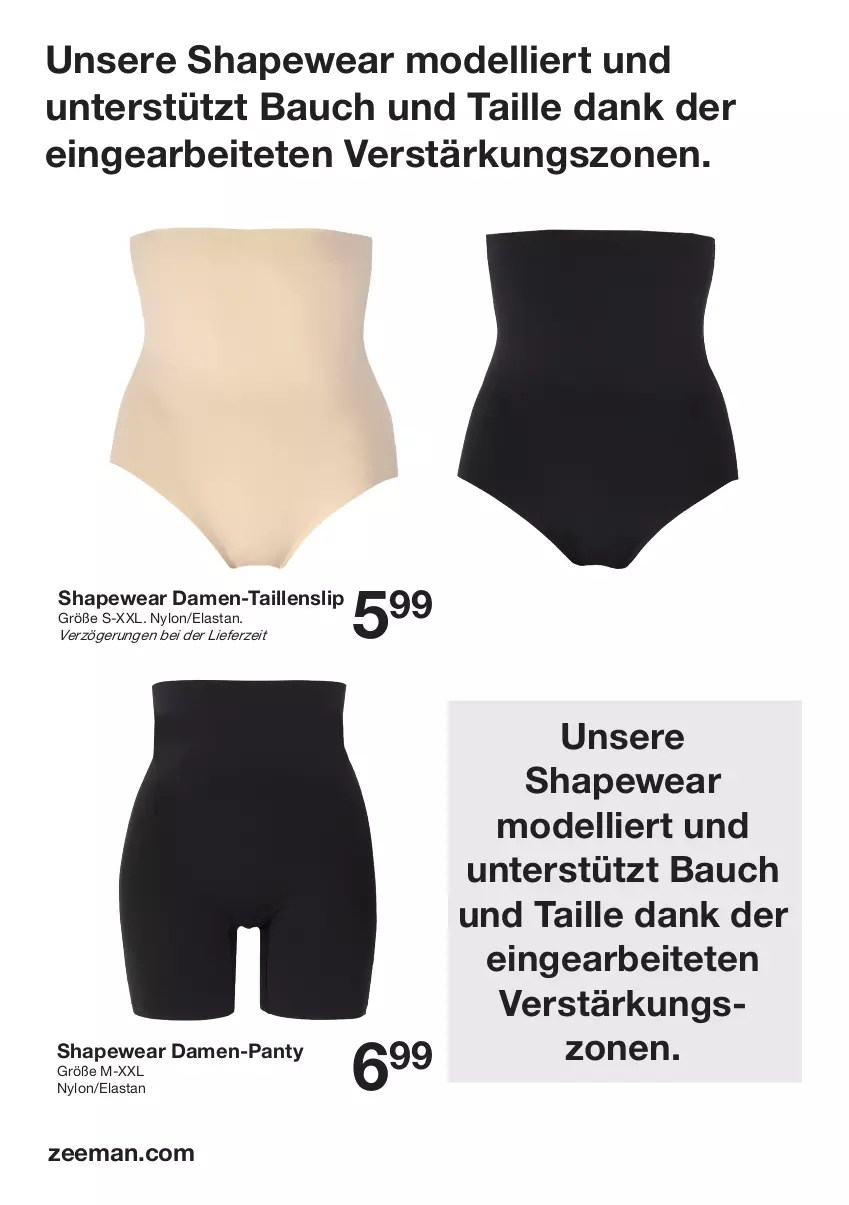 Aktueller Prospekt Zeeman - Prospekte - von 11.12 bis 17.12.2021 - strona 2 - produkty: Bau, dell, Mode, panty, slip, Taillenslip