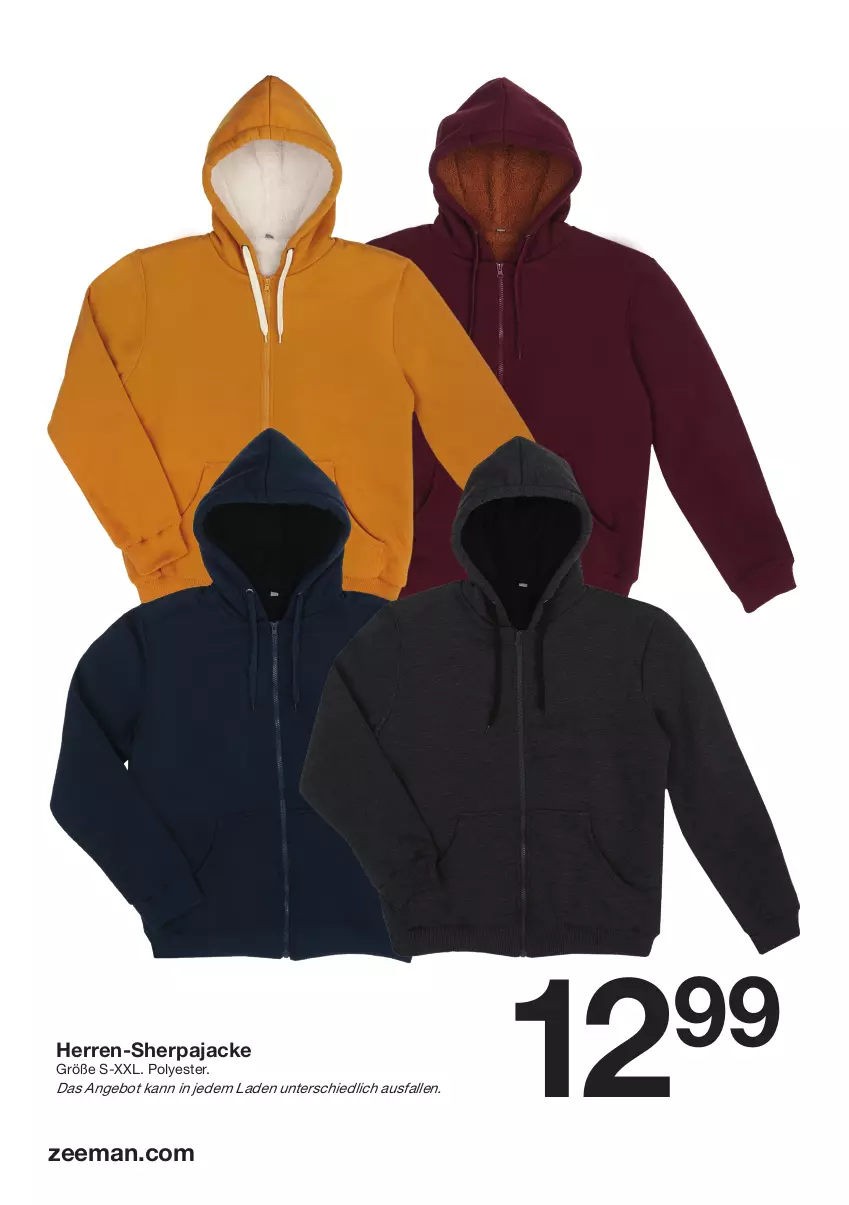 Aktueller Prospekt Zeeman - Prospekte - von 11.12 bis 17.12.2021 - strona 4 - produkty: angebot, Jacke, Sherpajacke