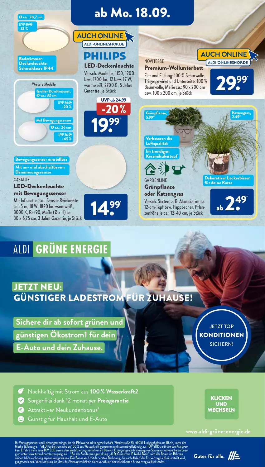 Aktueller Prospekt AldiSud - NÄCHSTE WOCHE - von 18.09 bis 23.09.2023 - strona 21 - produkty: aldi, auto, Bad, Bau, baumwolle, Becher, bett, Bewegungssensor, decke, deckenleuchte, dell, eis, elle, erde, kraft, led-deckenleuchte, Leuchte, messer, Mode, monati, Pappbecher, pflanze, pflanzen, reis, ring, Schal, Ti, topf, übertopf, wasser, wolle