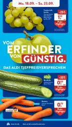 Gazetka promocyjna AldiSud - NÄCHSTE WOCHE - Gazetka - ważna od 23.09 do 23.09.2023 - strona 4 - produkty: aldi, beutel, bio, eis, gurke, karotten, kracher, reis, Ti, trauben, ZTE