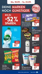 Gazetka promocyjna AldiSud - NÄCHSTE WOCHE - Gazetka - ważna od 23.09 do 23.09.2023 - strona 7 - produkty: aldi, alpro, Becher, caramel, ehrmann, eis, elle, flasche, funny-frisch, joghur, joghurt, krombache, krombacher, krombacher pils, milka, natur, nuss, pils, pom-bär, pudding, reis, rel, schoko, schokolade, soja, sour cream, tafelschokolade, Ti, volvic, zucker