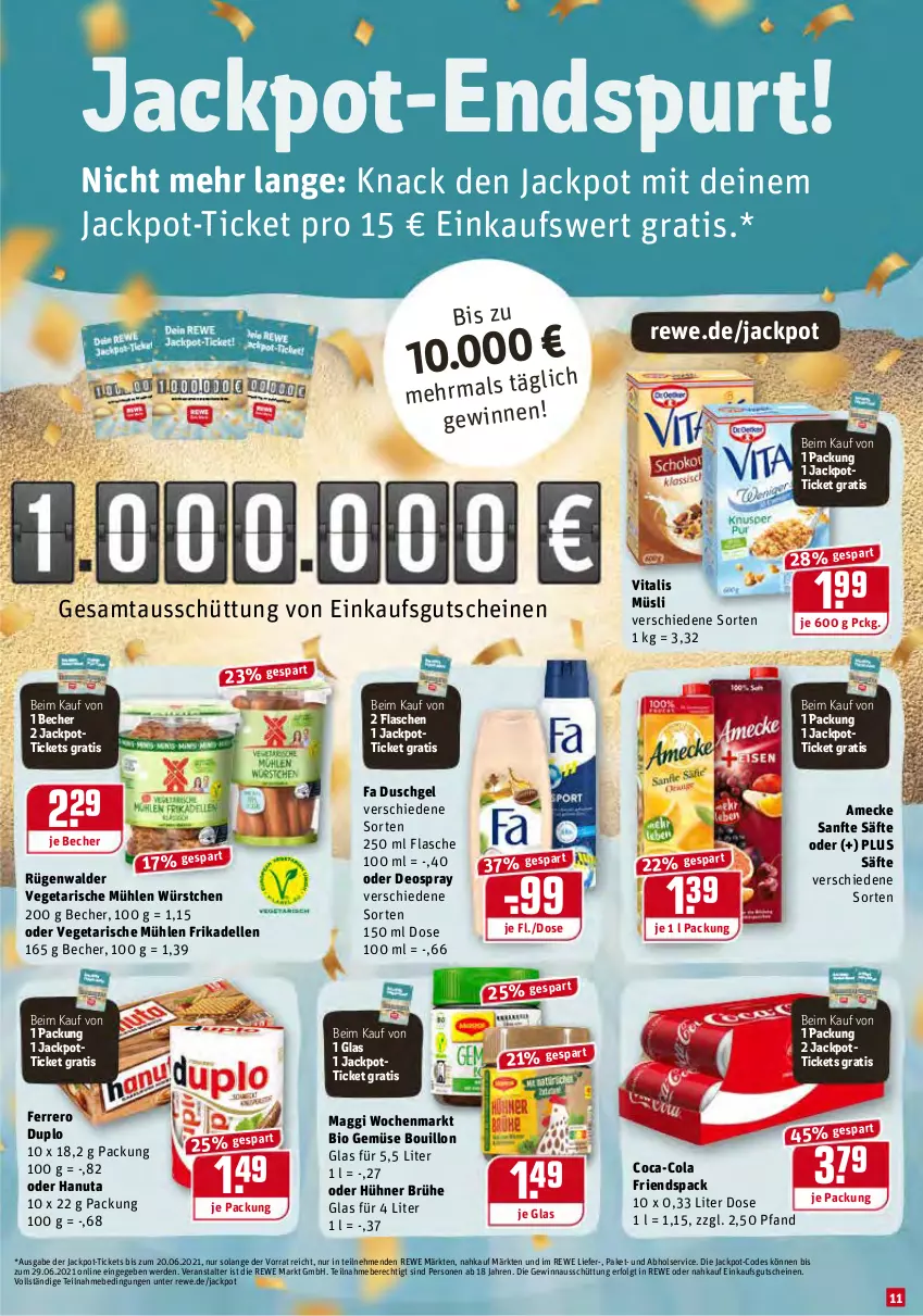 Aktueller Prospekt Rewe - Diese Woche im Angebot! - von 07.06 bis 12.06.2021 - strona 11