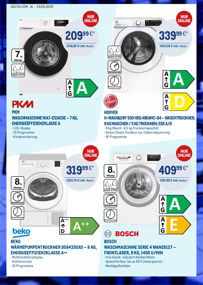 Aktueller Prospekt Metro - Online: Hygienelösungen - von 16.06 bis 29.06.2025 - strona 2 - produkty: beko, bosch, gefu, hoover, Kinder, spee, Ti, Trockner, wärmepumpentrockner, waschmaschine, waschtrockner