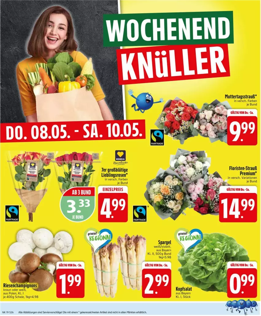 Aktueller Prospekt Edeka - Prospekte - von 05.05 bis 10.05.2025 - strona 28 - produkty: braun, champignon, champignons, kopfsalat, Ria, rosen, salat, Schal, Schale, spargel, Ti, tuc