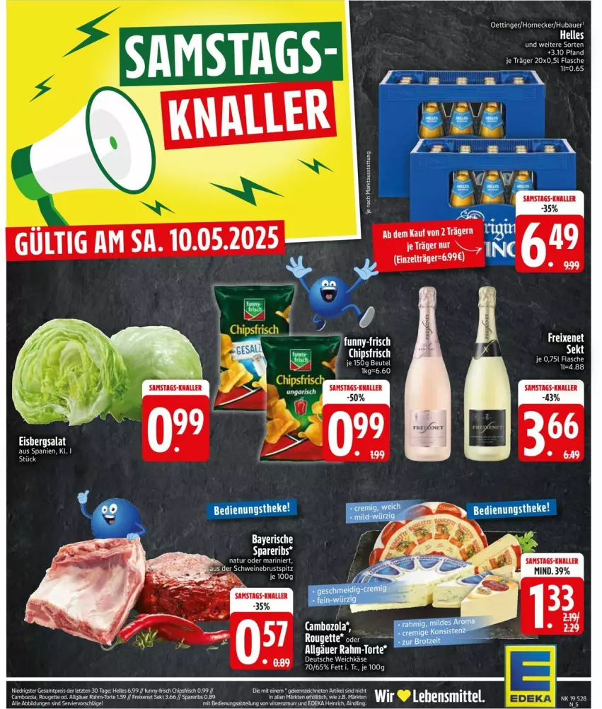 Aktueller Prospekt Edeka - Prospekte - von 05.05 bis 10.05.2025 - strona 30 - produkty: auer, Bau, Bauer, cambozola, chips, deka, eier, flasche, natur, oettinger, rouge, rougette, Ti, Zelt