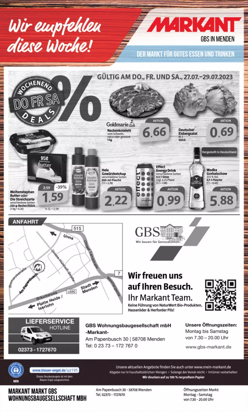 Aktueller Prospekt Markant - Prospekte - von 24.07 bis 29.07.2023 - strona 12 - produkty: angebot, angebote, Bau, Bebe, Becher, bio, brot, drink, elle, hasseröder, Hela, lieferservice, natur, papier, pils, rwe, Ti, uhr