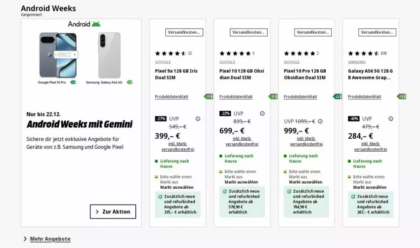 Aktueller Prospekt Saturn - Prospekte - von 22.12 bis 31.12.2025 - strona 2 - produkty: angebot, angebote, ndk, Samsung, samsung galaxy, Samsung Galaxy A, sim, Ti, uhr, versandkostenfrei
