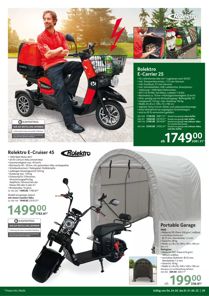 Aktueller Prospekt Selgros - Outdoor - von 24.03 bis 31.05.2022 - strona 29 - produkty: akku, dell, Elektro, ente, gabel, getränk, getränke, getränkehalter, kiwi, koffer, korb, Mode, reifen, Ria, smartphone, Sport, Ti, usb