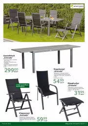 Gazetka promocyjna Selgros - Outdoor - Gazetka - ważna od 31.05 do 31.05.2022 - strona 3 - produkty: aluminiumgestell, glasplatte, greemotion, hocker, klappsessel, latte, LG, natur, rückenlehne, sessel, stapelsessel, Ti, tisch