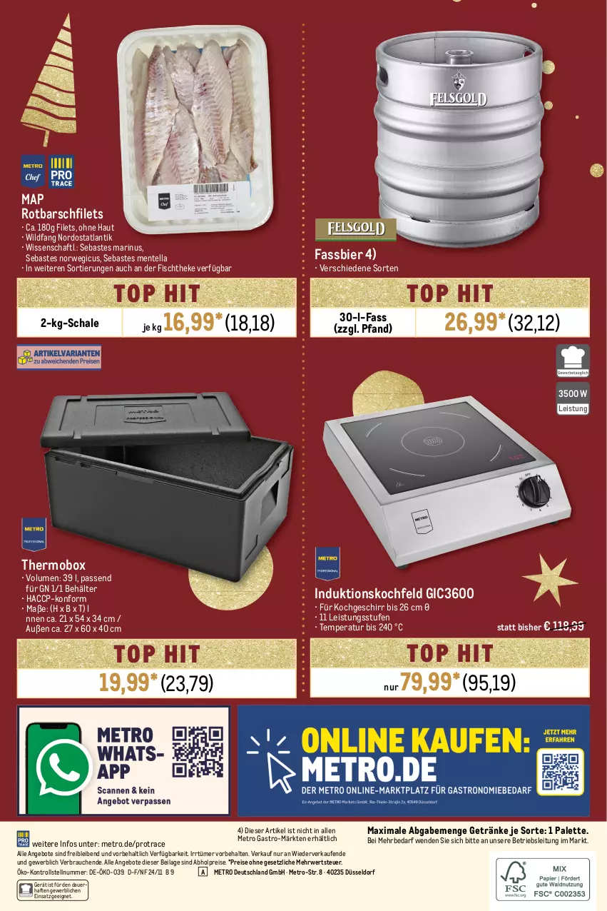 Aktueller Prospekt Metro - GastroJournal - von 14.11 bis 27.11.2024 - strona 34 - produkty: abholpreise, ACC, angebot, angebote, auer, Behälter, bier, eis, ente, filet, filets, fisch, fischtheke, geschirr, getränk, getränke, ilag, induktionskochfeld, kochfeld, Metro, metro gastro, Palette, Rauch, reis, Rotbarsch, rotbarschfilet, rwe, Schal, Schale, Ti, Wild