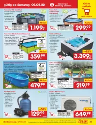 Gazetka promocyjna Netto Marken-Discount - Filial-Angebote - Gazetka - ważna od 14.05 do 14.05.2022 - strona 31 - produkty: angebot, braun, eis, elle, Filterbälle, Garten, Holz, pool, Rauch, Reinigung, reis, Ria, sandfilteranlage, thermostat, Ti, wasser, Whirlpool, ZTE