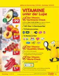Gazetka promocyjna Netto Marken-Discount - Filial-Angebote - Gazetka - ważna od 14.05 do 14.05.2022 - strona 35 - produkty: angebot, asti, avocado, beutel, bio, decke, fenster, lebensmittel, obst, paprika, paprika rot, pfirsich, pfirsiche, rispentomaten, Schal, Schale, Spitzpaprika, Ti, tomate, tomaten, vita, Vitamine, ZTE