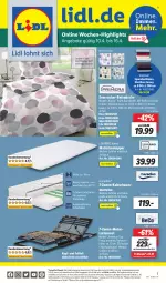 Gazetka promocyjna Lidl - Wochen-Highlights im Onlineshop - Gazetka - ważna od 16.04 do 16.04.2023 - strona 1 - produkty: angebot, angebote, Bau, baumwolle, bett, bettwäsche, decke, dell, eis, elle, Holz, kaltschaummatratze, kissen, Kissenbezug, latte, lattenrost, matratze, matratzen, Matratzentopper, meradiso, mint, Mode, ndk, reis, rel, Schal, Schale, Schaummatratze, seersucker, Seersucker-Bettwäsche, spannbettlaken, telefon, Ti, topper, uhr, wolle