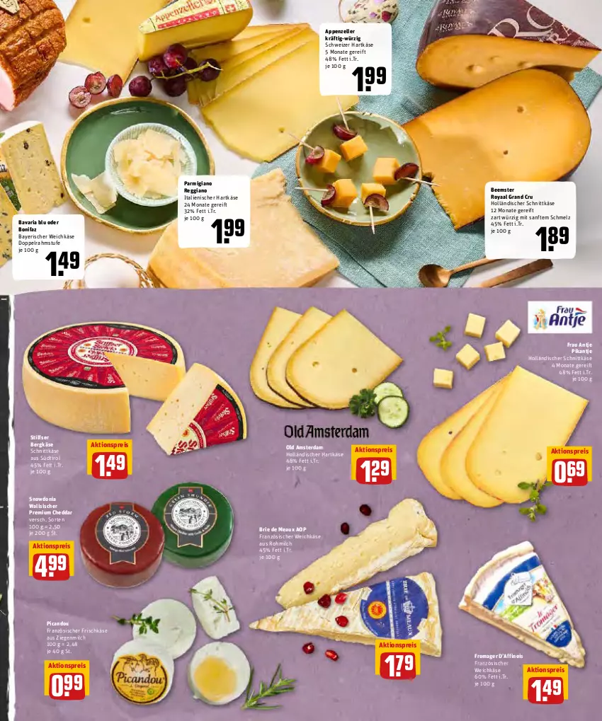 Aktueller Prospekt Rewe - REWE Ihr Kaufpark - von 11.04 bis 16.04.2022 - strona 7 - produkty: aktionspreis, appenzeller, bavaria blu, Beemster, Bergkäse, brie, cheddar, doppelrahmstufe, eis, elle, französischer weichkäse, frau antje, frischkäse, hartkäse, holländischer schnittkäse, italienischer hartkäse, Käse, milch, Old Amsterdam, parmigiano, parmigiano reggiano, reggiano, reis, Ria, schnittkäse, schweizer hartkäse, Ti, weichkäse