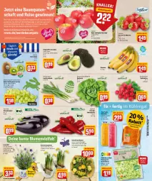 Gazetka promocyjna Rewe - REWE Ihr Kaufpark - Gazetka - ważna od 16.04 do 16.04.2022 - strona 2 - produkty: aktionspreis, aubergine, avocado, avocados, banane, bananen, Bau, beere, beeren, bio, blume, blumen, eis, eisbergsalat, elle, erdbeere, erdbeeren, erde, gewinnspiel, gin, kiwi, kopfsalat, kräuter, kräutern, kühlregal, Lauchzwiebel, lauchzwiebeln, lavendel, LG, möhren, obst, paprika, pflanze, pflanzen, Pink Lady, radieschen, regal, reis, rewe beste wahl, rote tafeläpfel, salat, Schal, Schale, smoothie, Spitzpaprika, stifte, tafeläpfel, tafeltrauben, Ti, topf, trauben, true fruits, zwiebel, zwiebeln